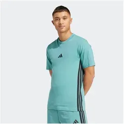 adidas Sportswear T-Shirt M 3S SJ T grün S (44/46) - Herren-Shirt aus 100% Baumwolle, sportlicher Stil in Powder Teal/Black, ideal für Freizeit und Sport, pflegeleicht bei Maschinenwäsche.