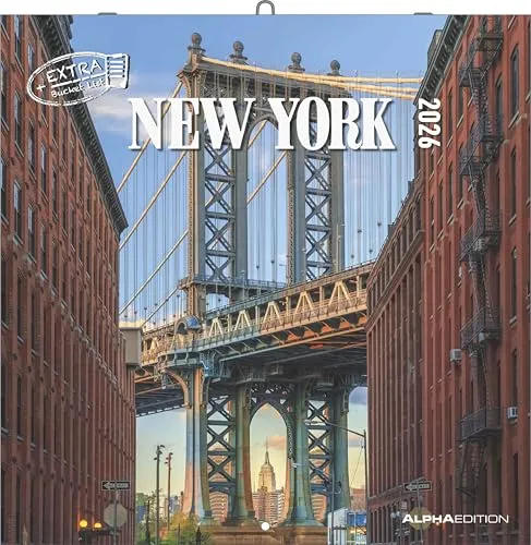 New York 2026 - Broschürenkalender 30x30 cm (30x60 geöffnet) - Kalender mit Platz für Notizen - Bildkalender - Wandplaner - Wandkalender