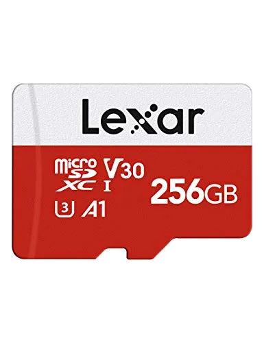 Lexar Micro SD Karte 256GB, Speicherkarte Micro SD mit Adapter, Bis zu 100 MB/s Lesegeschwindigkeit, UHS-I, U3, A1, V30, C10, 4K UHD microsdxc SD Karte für Kamera, Smartphone