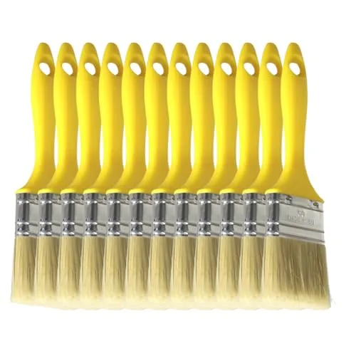 DD Composite Laminierpinsel Sets Flachpinsel Kunststoffstiel verzinkte Zwinge, Pinsel bitte wählen:50mm (12 Stück)