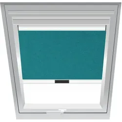 Roto Verdunklungsrollo Petrol 2-V24, 105x123 cm (10/12), Aluminiumschiene,Elektro,R85 SR,Roto