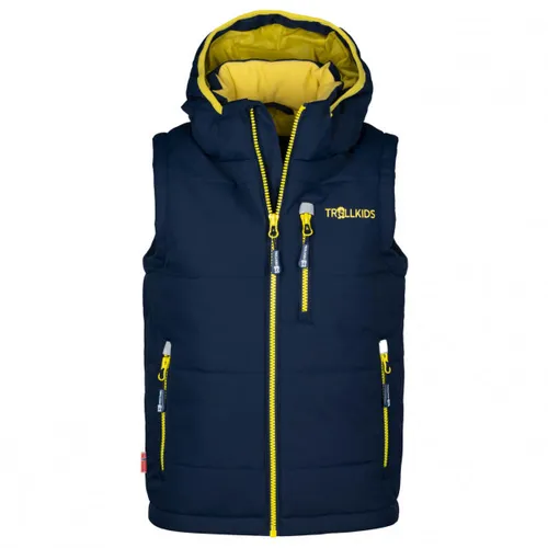 Trollkids Kids Narvik Vest XT 128, navy/hazy yellow von TROLLKIDS
