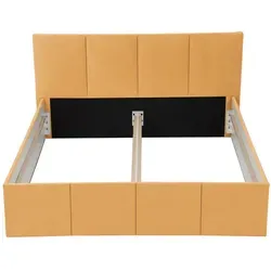 Polsterbett Dalas Gold 180 x 200 cm mit Stauraum in gold von Halmon