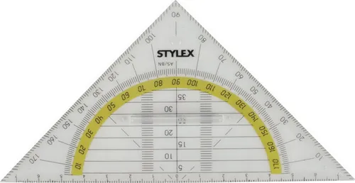 Stylex Schreibwaren Geodreieck Geo-Dreieck / Geometriedreieck / 16cm / mit Griff