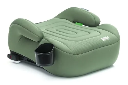 Fillikid Kinder Sitzerhöhung mit Isofix i-size Exklusiv - Kindersitz für 6-12 Jahre, i-Size-kompatibel, bietet maximale Sicherheit und Komfort mit integriertem Flaschenhalter für unterwegs.