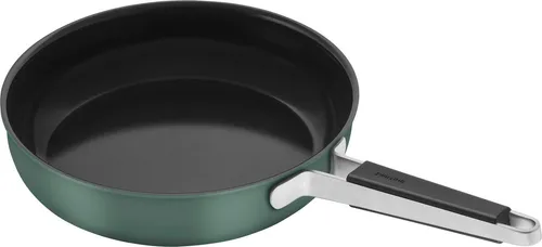 Zwilling Bratpfanne Pure 28 cm, Edelstahl mit Keramikbeschichtung - Hochwertige Bratpfanne aus Edelstahl 18/10 mit CERAFORCE® Black Keramik-Antihaftbeschichtung und Stay-Cool Griffen. Ideal für alle Herdarten, inklusive Induktion.
