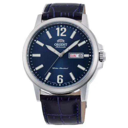 Orient Lässige Uhr RA-AA0C05L19B - Elegante Armbanduhr für Herren mit 42 mm Edelstahlgehäuse, blauem Lederarmband und präzisem mechanischem Uhrwerk. Ideal für den Alltag und besondere Anlässe.