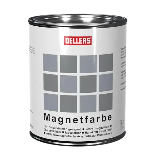 OELLERS Magnetfarbe, extra starke magnetische Wandfarbe für kreative Räume