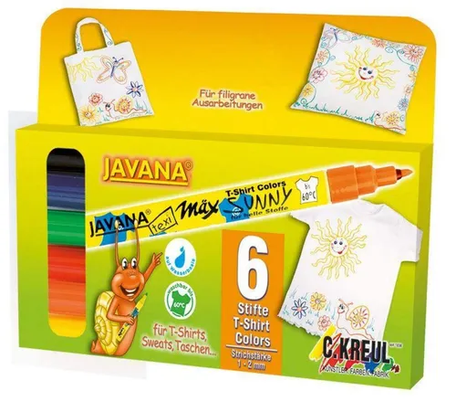 Produktbild KREUL Javana texi mäx Sunny fine für helle Stoffe 6er Set