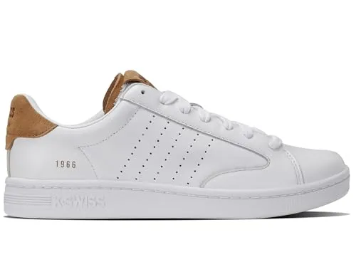 K-Swiss Herren Schuhe Lozan Klub LTH, Weiß, Größe 44,5 - Sneaker aus hochwertigem Glattleder mit EVA-Smart-Schaum für optimale Dämpfung und Komfort, ideal für Sport und Freizeit.