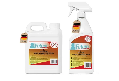 FUTUM Insektenspray Teppichkäferspray, Käfer Abwehr, 3 l, biozidfreie Formel, auf Wasserbasis, geruchsarm, brennt / ätzt nicht