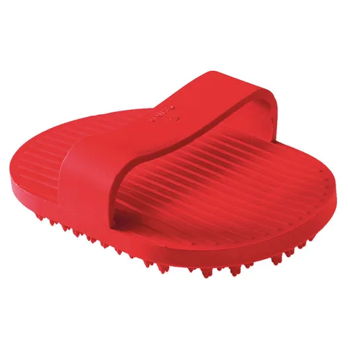 Hunter Smart Wellness Grooming Comb für Hunde, rot, mit Noppen, Vollgummi