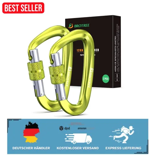 1200kg Schwerlast Karabinerhaken mit Schraubverschluss von BROTREE