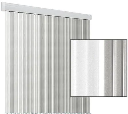 Arisol Band Lux Türvorhang 100x220cm - Silber/Weiß - Türvorhang in stilvollem Design, schützend vor Fliegen und neugierigen Blicken. Geräuscharm und pflegeleicht, ideal für jeden Wohnraum.