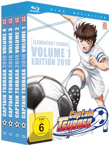 Captain Tsubasa 2018 - Gesamtausgabe - Bundle - Vol.1-4 - [Blu-ray] - Filme, spannende Abenteuer und Fußballaction für die ganze Familie, freigegeben ab 6 Jahren.