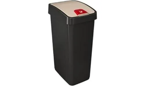 Keeeper Mülleimer Premium Magne, graphit, 45 Liter - Haushaltszubehör mit klappbarem Deckel für einfache Entsorgung, Soft-Touch Grifffläche und abnehmbarer Deckel für leichte Reinigung.