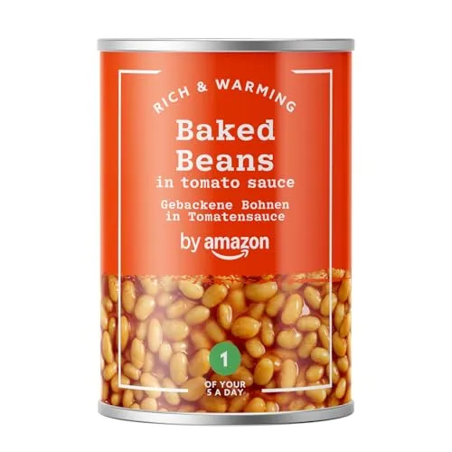 by Amazon Gebackene Bohnen in Tomatensauce, Dose, Vegan, 420g (1er-Packung)