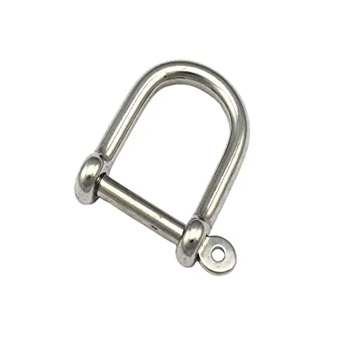 Schäkel 8mm Bolzen großer Öffnung Edelstahl A4 gerade 2