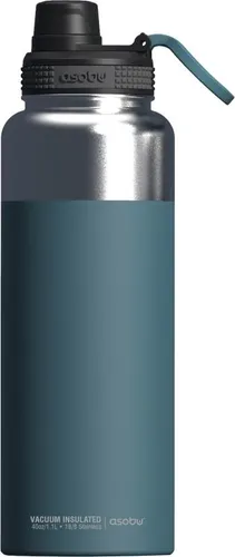 Asobu Mighty Trinkflasche aus Edelstahl – BPA-frei und isoliert - Thermobehälter für Outdoor-Aktivitäten, hält Getränke bis zu 24 Stunden kalt oder 12 Stunden heiß, mit praktischem Griff und Ausguss.