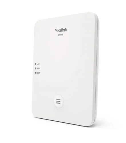 Yealink W80B - Schnurlos Telefon Basisstation - Festnetztelefon Basisstation für VoIP-Telefone mit 1 x Ethernet Anschluss, ideal für moderne Bürokommunikation.