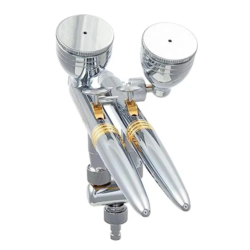 Harder & Steenbeck Evolution CR Plus Twin-Aktion Airbrushpistole 126304 - Airbrush-Zubehör mit präziser Düse von 0,4 mm und 3-fach Chrom-Beschichtung für exzellente Farbverteilung und Langlebigkeit.