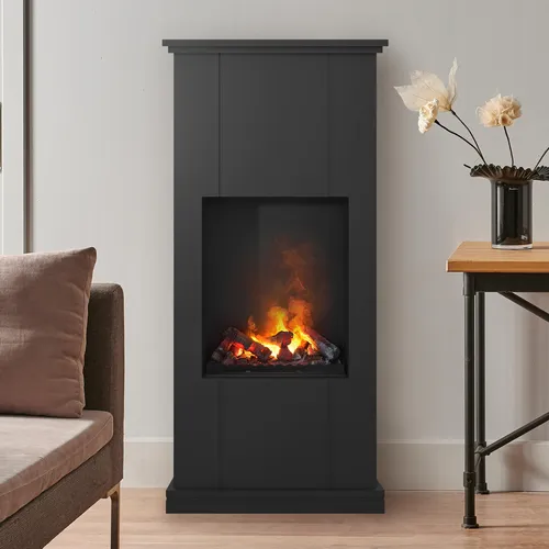 Noble Flame NEW ORLEANS Elektrokamin – Schwarz-grau mit Opti-myst Flammeneffekt