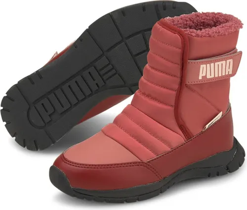 Puma Nieve Kinderschneestiefel rosa 33 - Schuhe für Mädchen, ideal für den Winter, bieten warmen Komfort und rutschfeste Sohle für sicheres Spielen im Schnee.