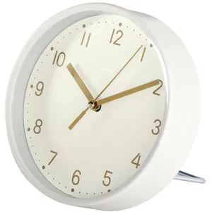 Hama Tischuhr Madeira, Quarzuhr, weiß, lautlos in weiß von Hama