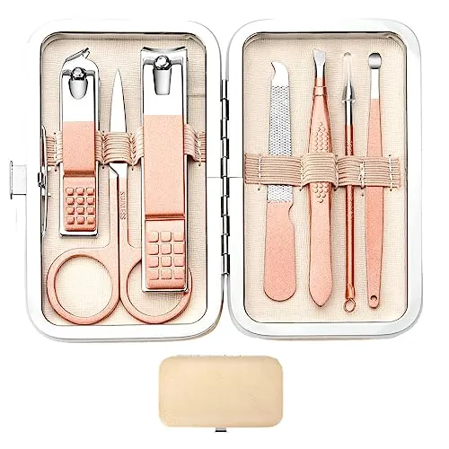 Maniküre Set Nagelknipper Set Frauen Männer Zehe Finger Nagelknipper Persönliche Pflege Werkzeuge mit tragbarem Reisekoffer Maniküre Pediküre Werkzeuge Frauen Männer Grooming Kit