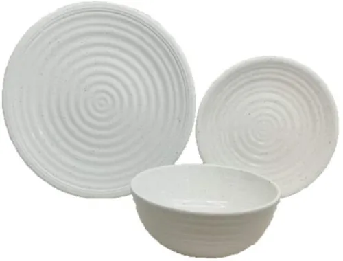 Flamefield Granite Pearl Geschirrset, 12-teilig