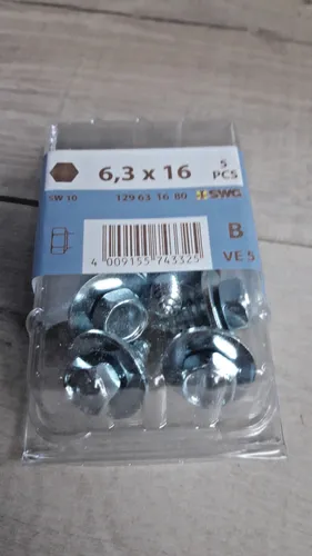 SWG -  6Kt.Blechschr.M.Scheibe Vz Din 7976 6.3 x 16 5 St/Pk