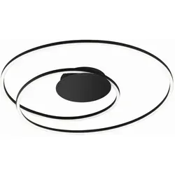 Fischer & Honsel LED-Deckenleuchte Holy - Moderne Deckenleuchte aus schwarzem Metall, ideal für stilvolle Innenbeleuchtung über Esstischen, mit kompaktem Design von nur 8 cm.