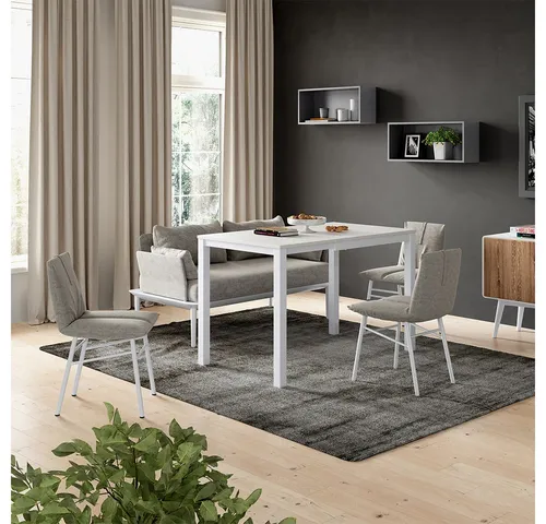 Vicco Esstisch Granny, Weiß, 120 x 70 cm ausziehbar von Vicco