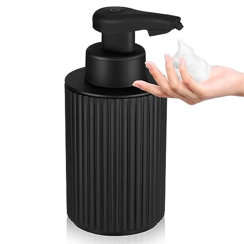Seifenspender Automatisch Elektrische Mit Sensor Seifenspender Automatischer Schaum Soap Dispenser Automatic No Touch Schaumspender FüR Bad,KüChe,BüRo USB Schwarz