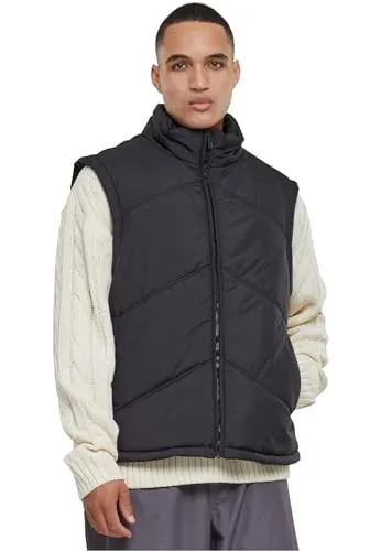 Urban Classics Herren TB6334-Arrow Puffer Vest - Stylische Weste in Schwarz, XL - Herren-Westen mit praktischen Seitentaschen, Innentasche und anpassbarem Kordelzug für optimalen Tragekomfort und lässigen Style.