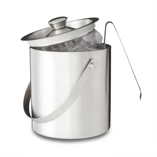 Eisbehälter Cocktailset - Rostfreier Edelstahl Barkeeper Zubehör - Cocktail-Zubehör: Hochwertiger Eiseimer aus rostfreiem Edelstahl mit optimaler Isolierung für perfekte Cocktails und Drinks bei jeder Feier.