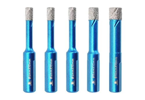 Diamant Trockenbohrer Set 5 Stück für Fliesen, Keramik, Granit