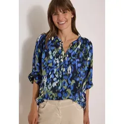 Cecil 3/4-Arm Bluse mit Turn-Up und Print urban Dark Blue M von CECIL