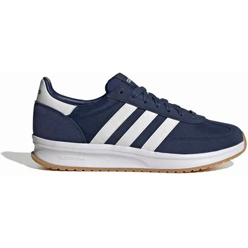 adidas Herren Run 70S 2.0 Schuhe - Dunkelblau/Cloud White - Laufschuhe mit regulärer Passform und Cloudfoam Zwischensohle für optimalen Komfort bei jedem Lauf.