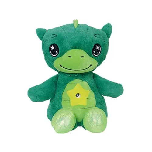 Mediashop StarBelly Dream Lites - Verträumter Dino Kuscheltier mit 20 Minuten Sleep Timer, zaubert magische Regenbogenlichter ins Kinderzimmer