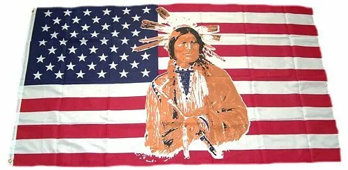 Flagge / Fahne USA Indianer Hissflagge 90 x 150 cm