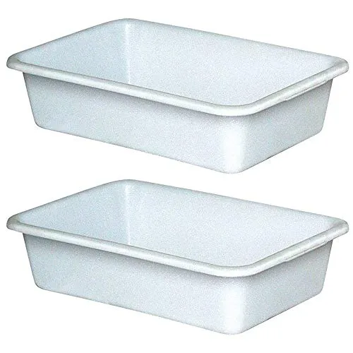 BRB 2 Kunststoffwannen, 40 Liter, LxBxH 710x490x185 mm, lebensmittelecht, weiß