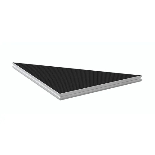 lightmaXX ALU-STAGE Hexa PRO 1mx1m Ecke Bühnenpodest - Professionelles Outdoor Bühnenpodest mit TÜV-Zertifikat, rutschfester Oberfläche und 500 Kg/m² Belastbarkeit, ideal für Modeshows und Konferenzen.