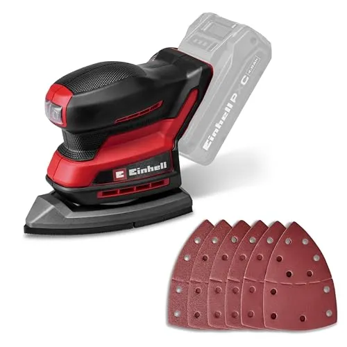 Einhell Expert Akku-Multischleifer TE-OS 18/150-2 Li Solo - Kompakter Akku-Multischleifer für flexibles Arbeiten ohne Kabel. Ideal für präzise Schleifarbeiten auf verschiedenen Oberflächen.