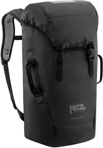 Petzl Transport 30 black - Petzl Kletterausrüstung, geräumige und robuste Transporttasche für Kletter- und Bergsportzubehör, ideal für Outdoor-Abenteuer.