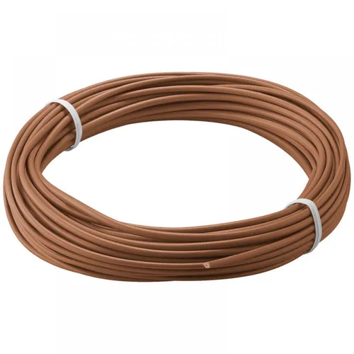 Kupferlitze isoliert, 1x0,14mm, 10m - Farbe: braun