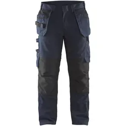 Blakläder Service Bundhose 1496 1330 mit Stretch und Nageltaschen - dunkelblau/schwarz - Funktionale Ripstop Arbeitshose mit CORDURA®-verstärkten Nageltaschen. Ergonomische Passform durch Stretch-Einsätze, ideal für den täglichen Einsatz im Beruf.