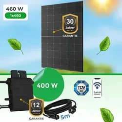 Balkonkraftwerk 460Watt mit HM 400W Hoymiles Wechselrichter