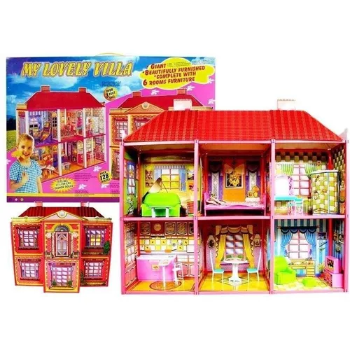 Lean Toys Puppenhaus mit Möbeln (39978722)