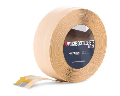 HOLZBRINK Selbstklebende Weichsockelleiste 50x20mm Kiefer von HOLZBRINK